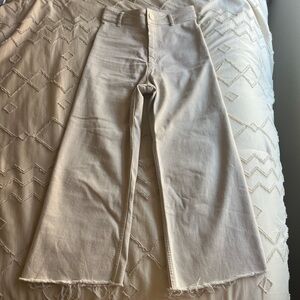 Zara Cream Flare & Wide Leg Jeans